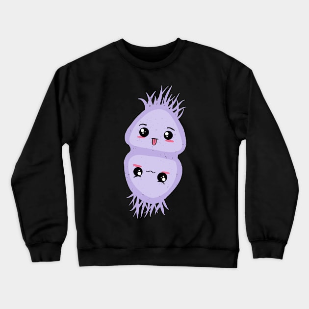 Cute Bacteria Microbes Crewneck Sweatshirt by labstud